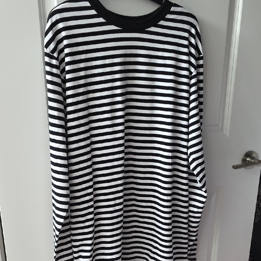Current Mood Black and White Striped Top